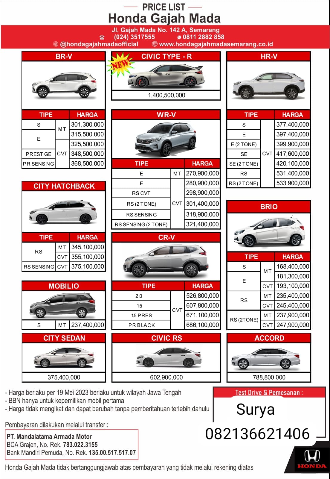 Dealer Mobil Honda Semarang - Dapatkan Diskon, Promo & Harga Terbaik